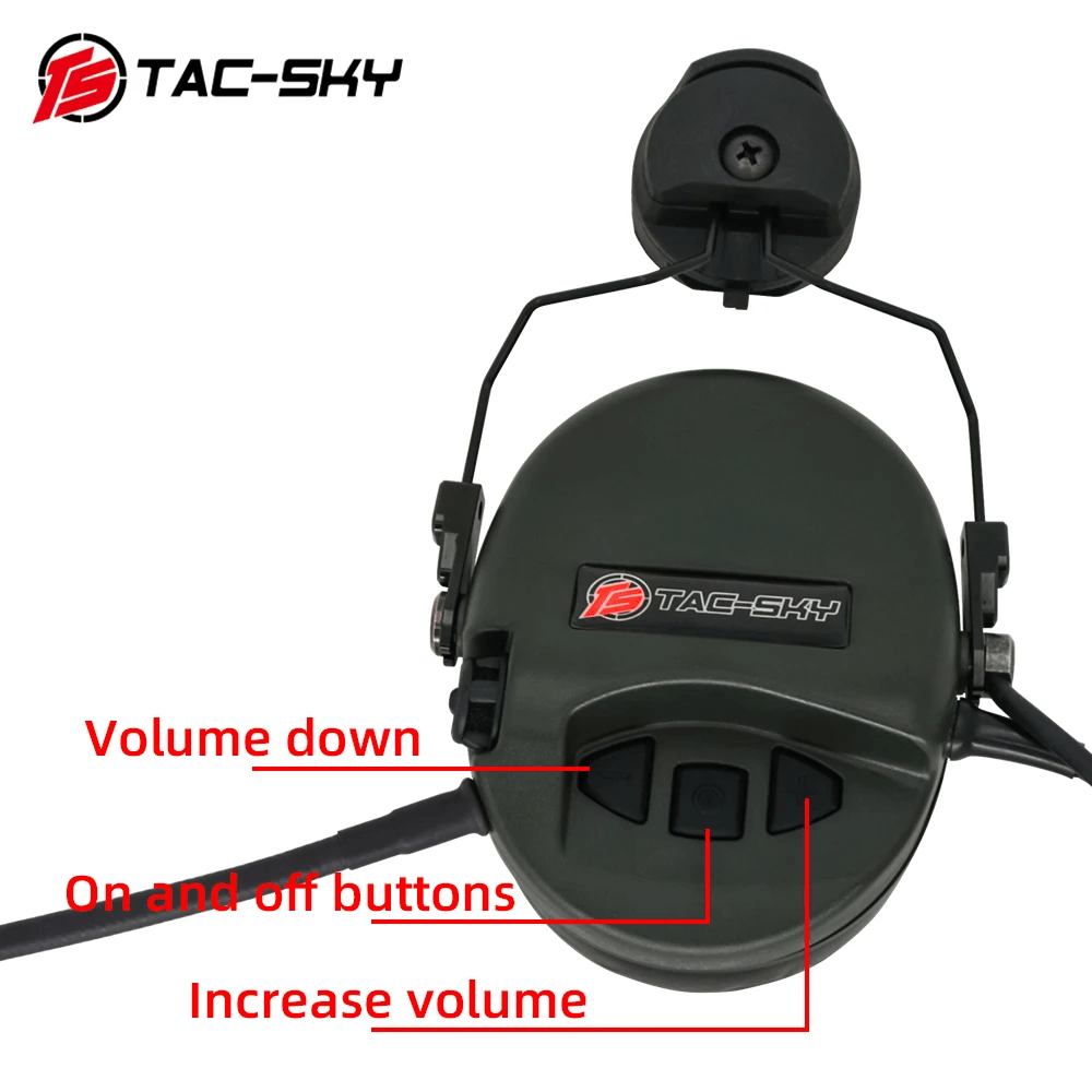 Активні навушники Tac-Sky Sordin Headset - Foliage Green фото 5