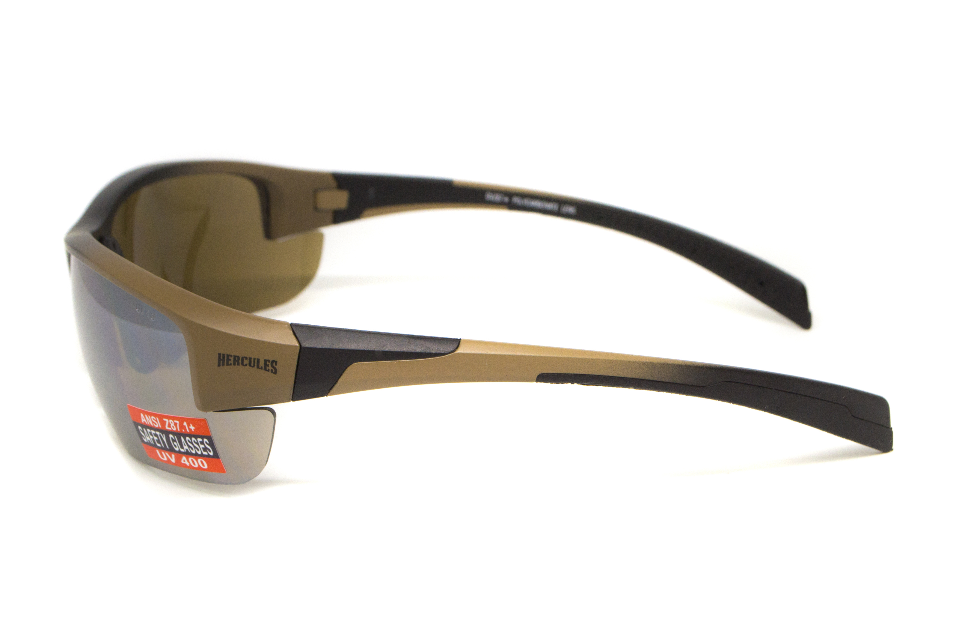 Очки защитные Global Vision Hercules-7 Black-Brown (drive mirror), зеркальные коричневые в коричнево-чорной оправе фото 7