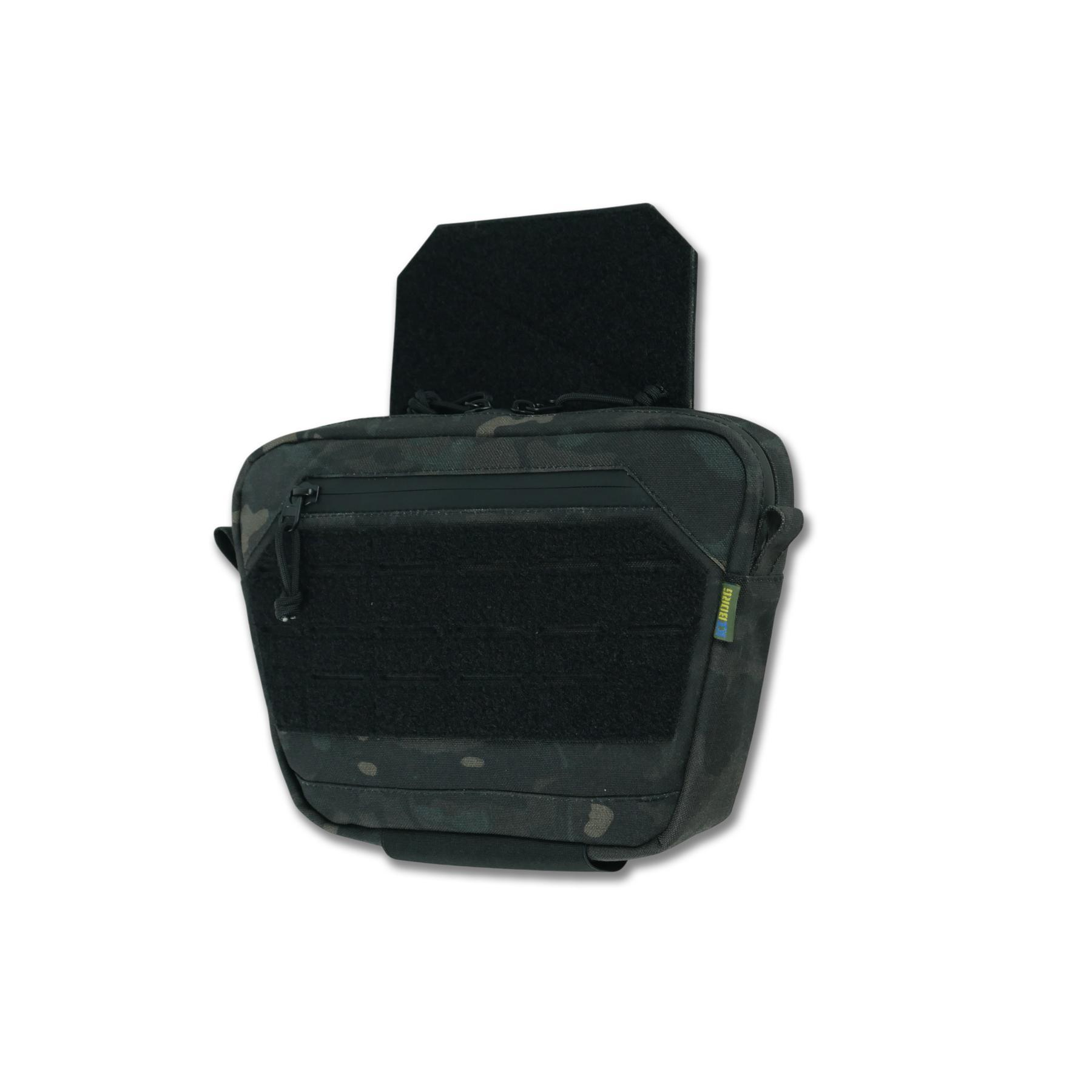 Сумка-напашник M Kiborg с баллистическим пакетом 2 класс защиты PE Militex GU Сordura Black Multicam фото 4