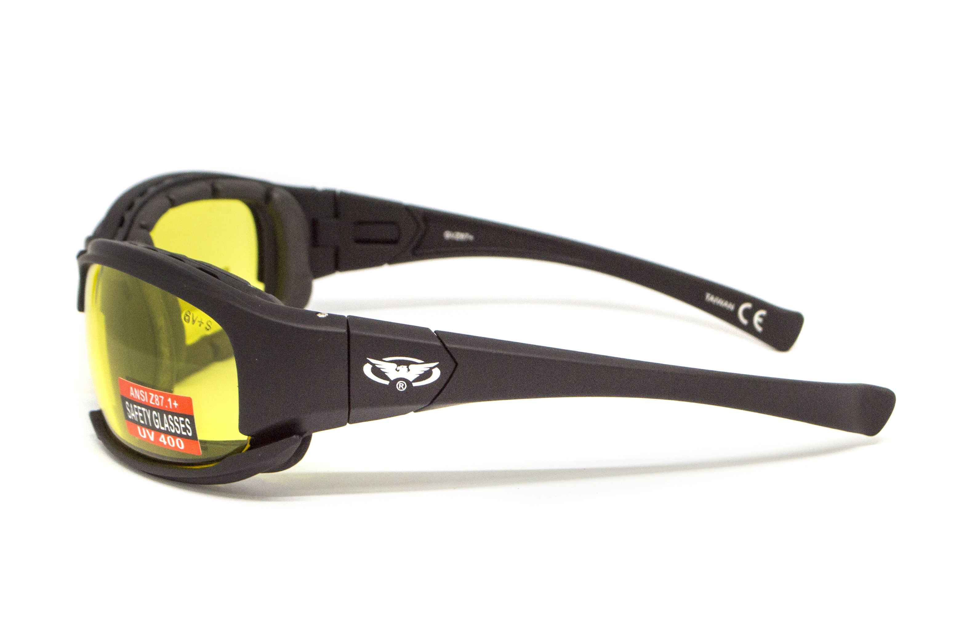 Очки защитные с уплотнителем Global Vision Assault (yellow) Anti-Fog, желтые фото 4