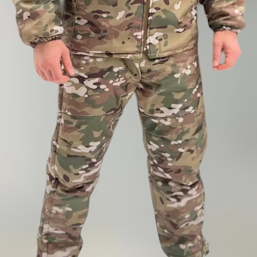 Зимние брюки Softshell тактические с мембраной на -20, Мультикам, размер XXL, брюки софтшелл зима для военных
