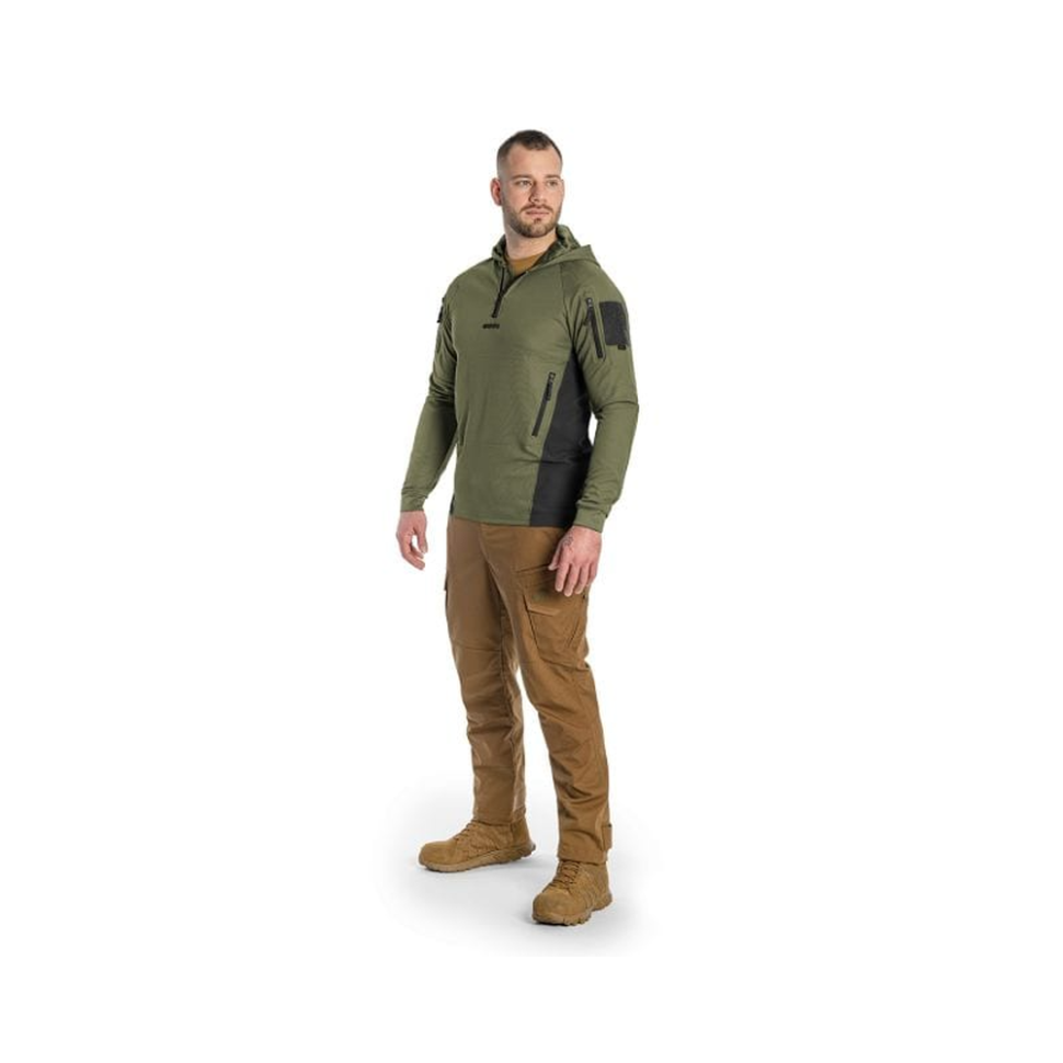 Кофта тактична Helikon-Tex RANGE HOODIE - TopCool, оливковий, розмір XXL фото 3