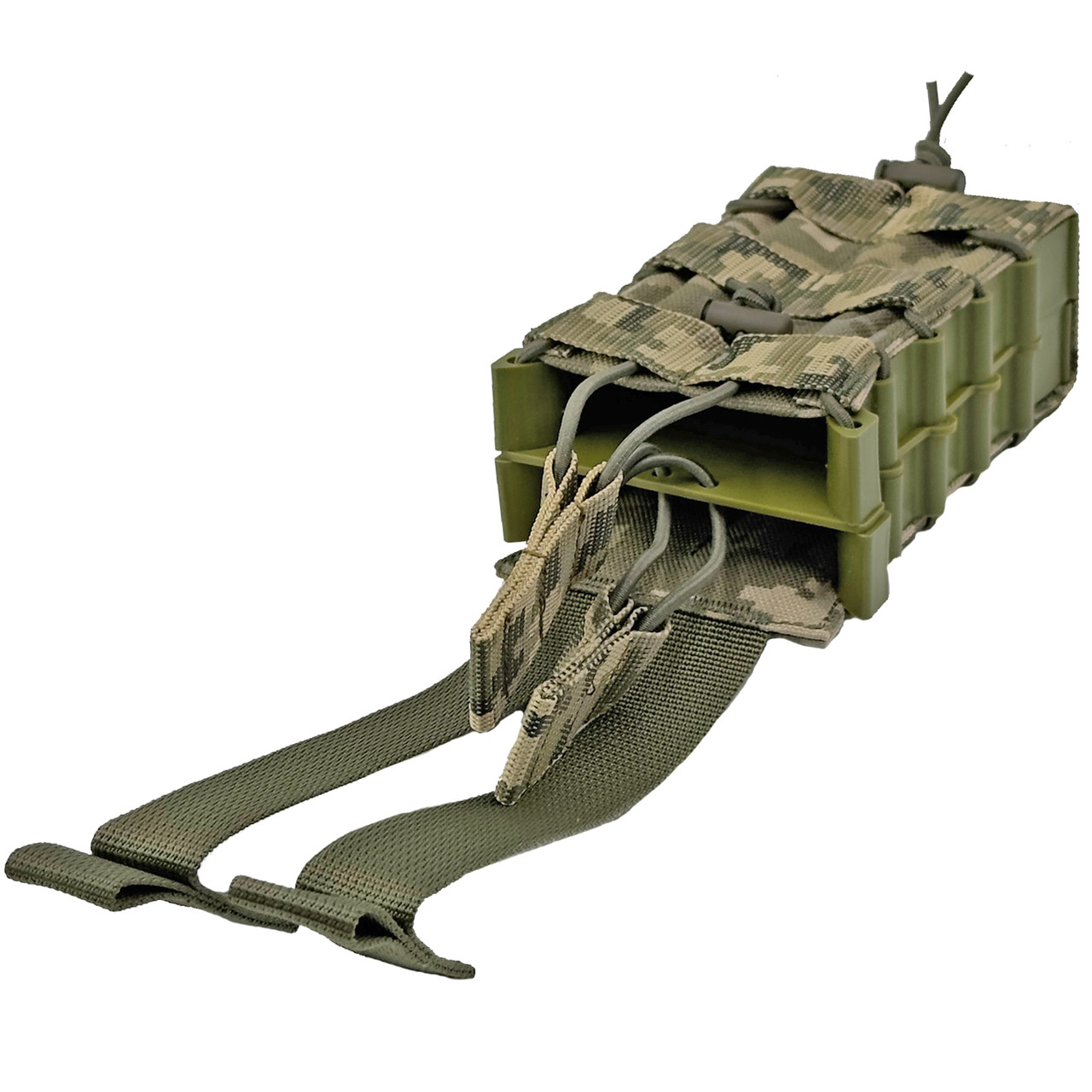 Подсумок для 2-х магазинов жесткий с фиксаторами Cordura 1000 D Пиксель ММ-14 MELGO фото 3
