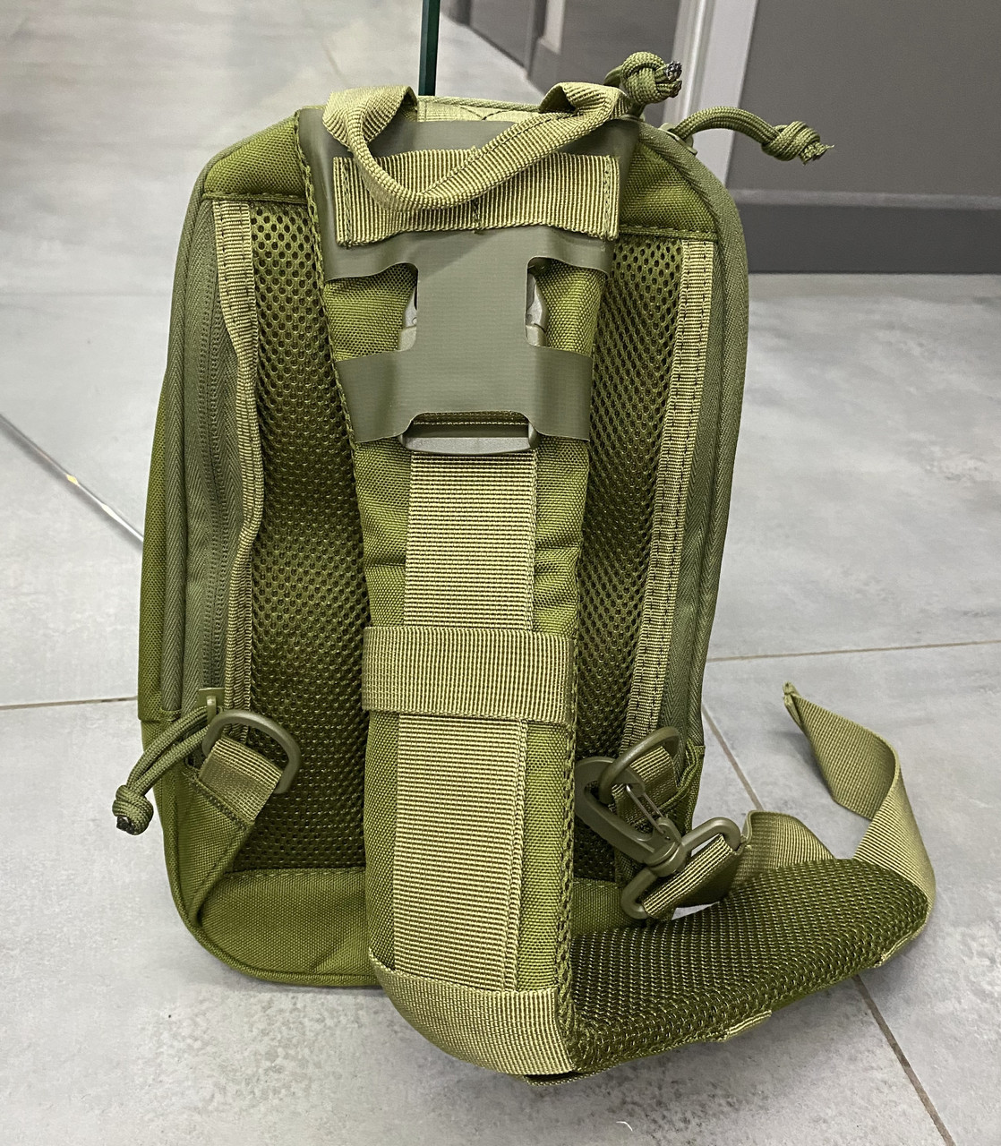 Сумка тактическая с ремнем через плечо, Cordura, Олива, Yakeda, сумка армейская c ремнем через плечо фото 4