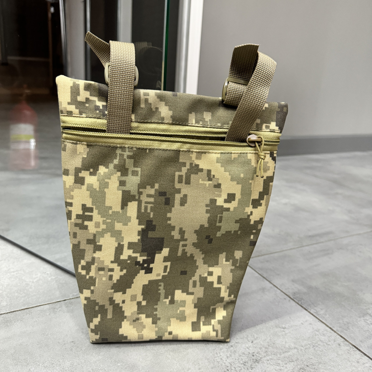 Подсумок передник напашник для плитоноски, размер S, Пиксель, Cordura 1000D, сумка под баллистический пакет фото 6