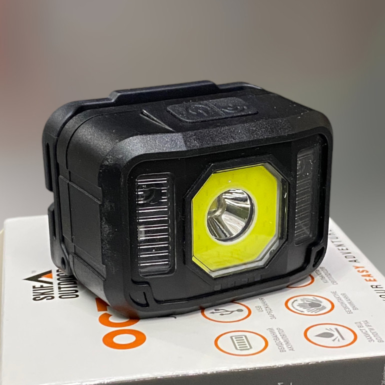 Фонарь налобный Skif Outdoor Octagone, аккумулятор 1200 mAh, свечение до 7 часов