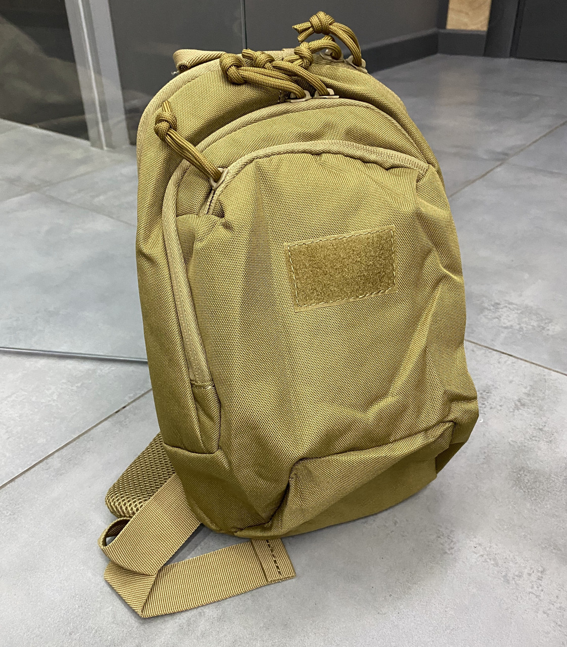 Сумка тактическая с ремнем через плечо, Cordura, Койот, Yakeda, сумка армейская c ремнем через плечо фото 3
