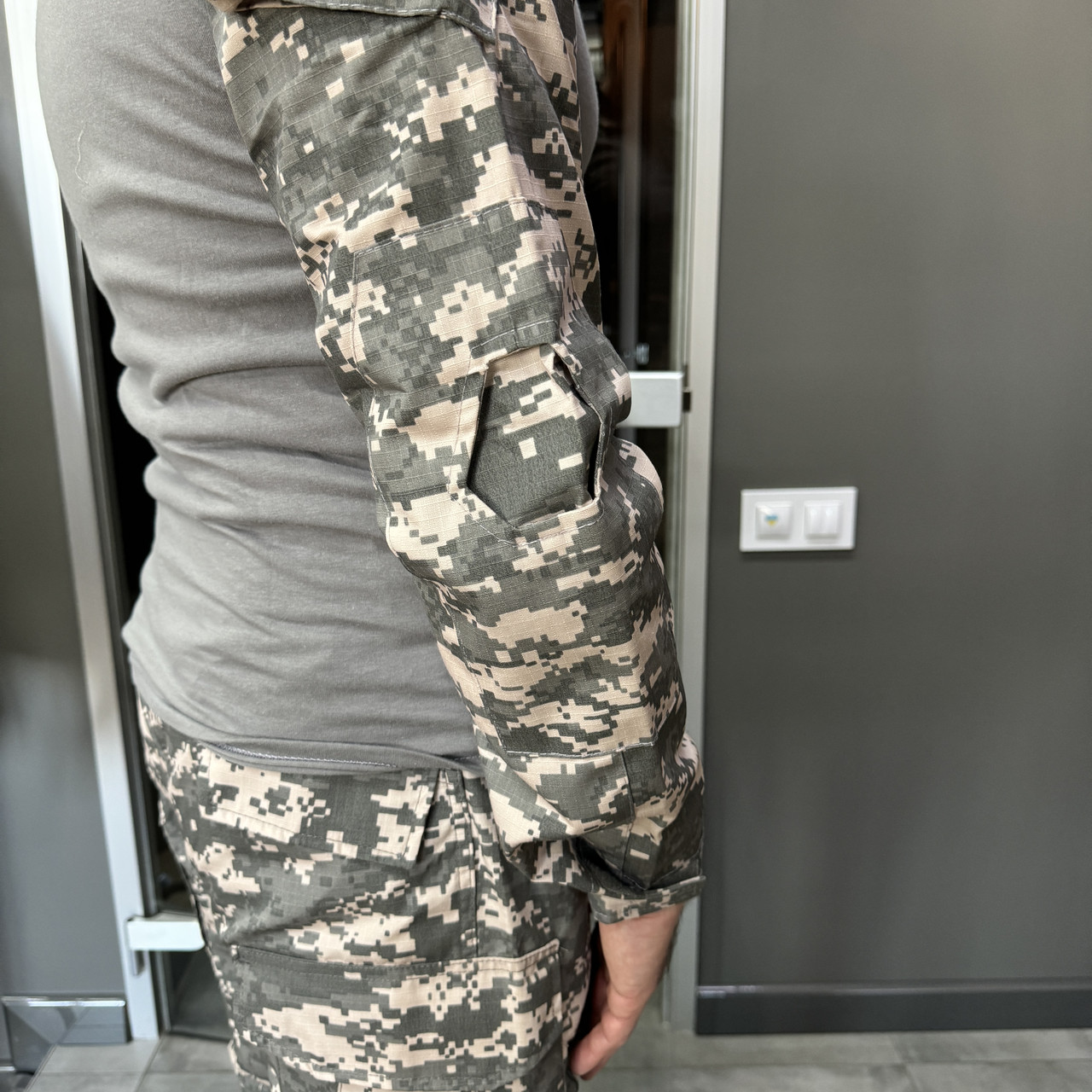 Боевая рубашка Убакс, пиксель НАТО, коттон (хлопок), размер L, Combat, тактическая рубашка Убакс фото 3