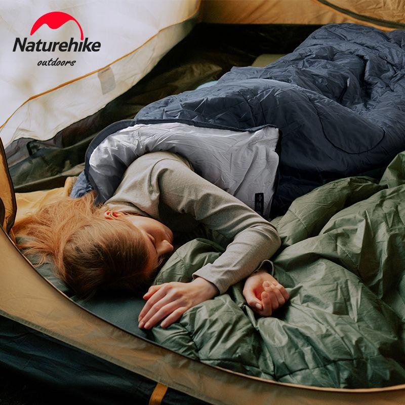 Спальний мішок Naturehike Y150L NH21MSD08, правий, сіро-блакитний фото 2