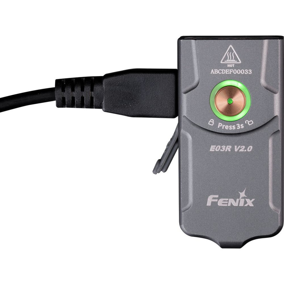 Ліхтар наключний Fenix E03R V2.0, синій фото 3