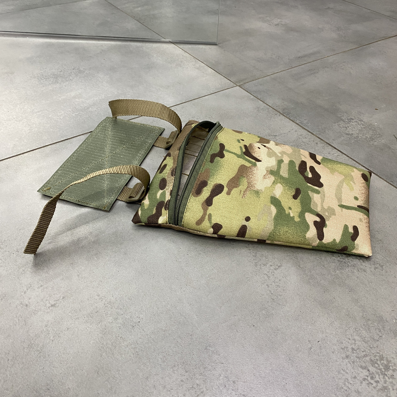 Подсумок передник напашник для плитоноски, размер S, Мультикам, Cordura 1000D, сумка под баллистический пакет фото 4