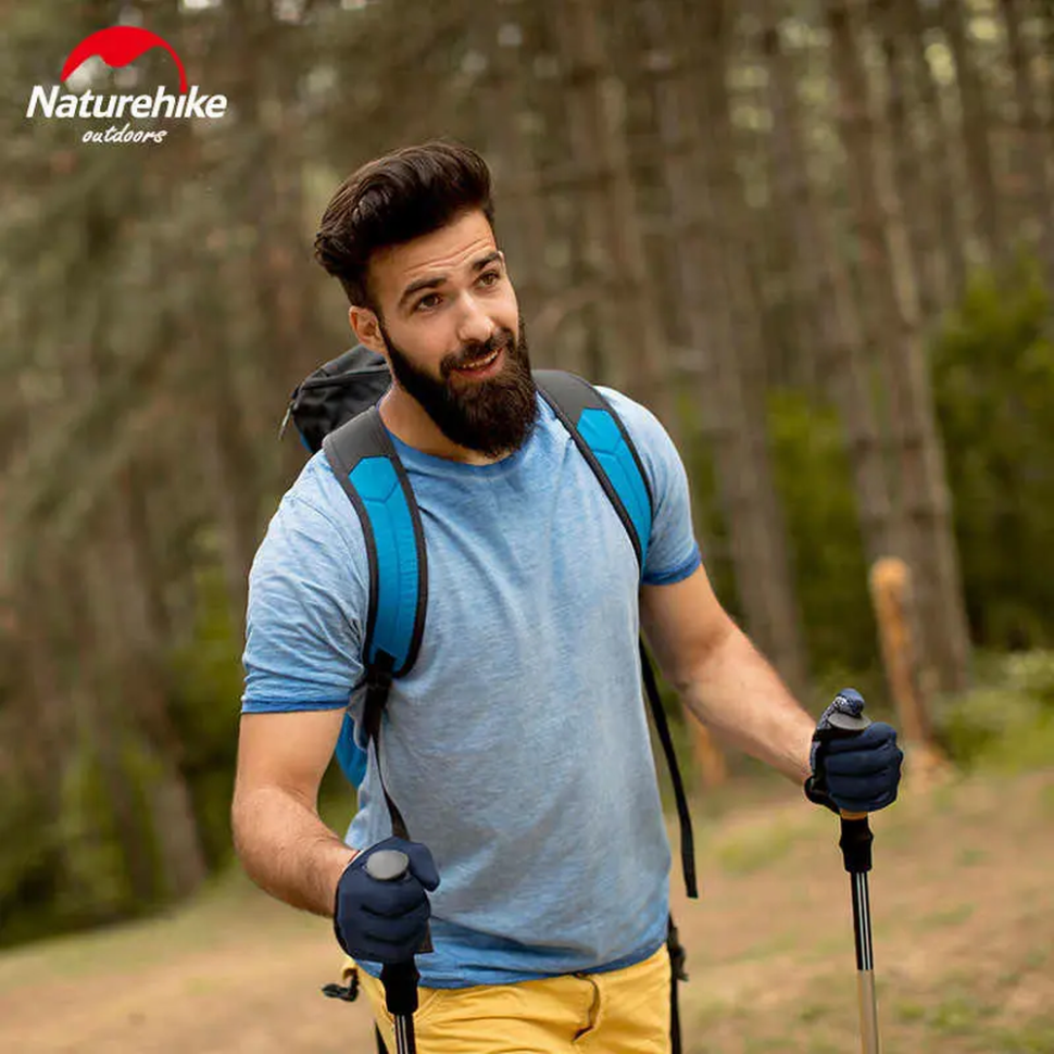 Рукавичкі нековзкі трикотажні Naturehike NH21FS035, розмір L, сірі фото 2