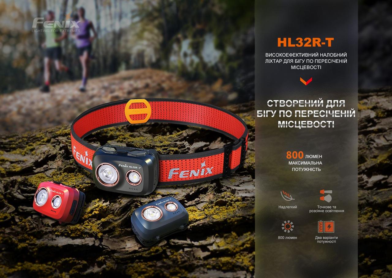 Ліхтар налобний Fenix HL32R-T червоний фото 6