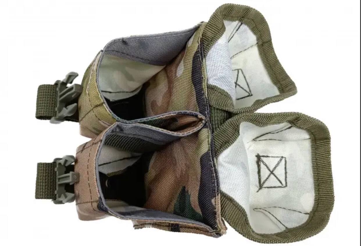 Підсумок гранатний подвійний мультикам (MOLLE, підсумок для гранат на розгрузку, жилет, РПС) фото 5