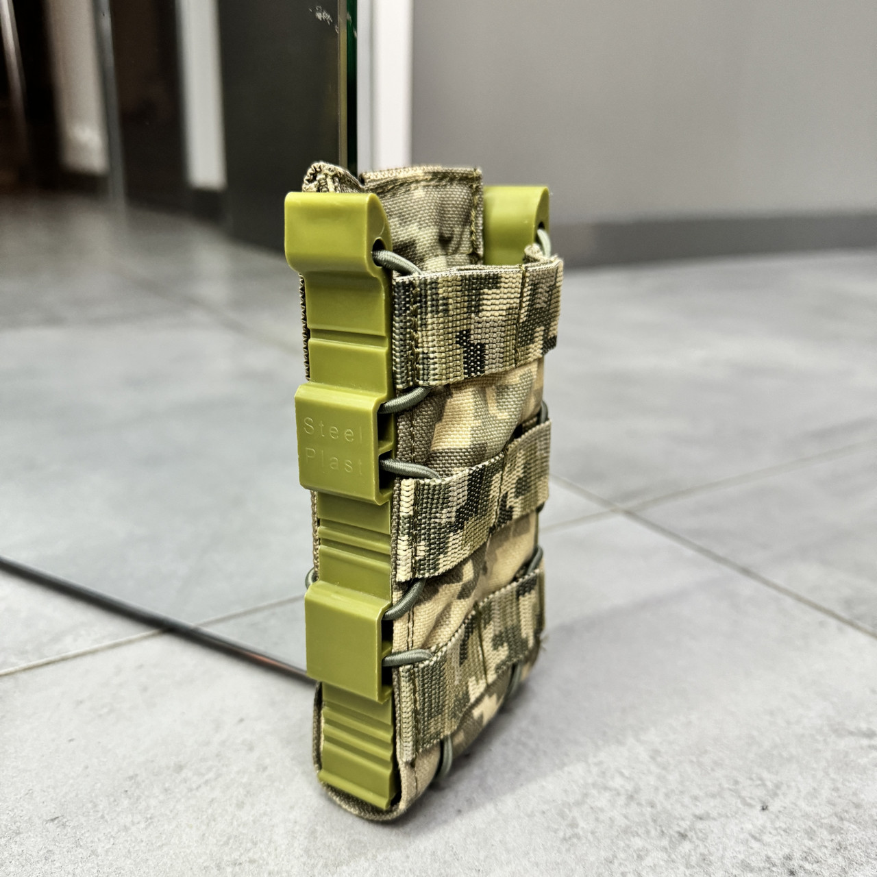 Подсумок под магазин АК/М16 каркасный открытого типа с Молли, Пиксель, WINTAC, Cordura, подсумок под рожок фото 3