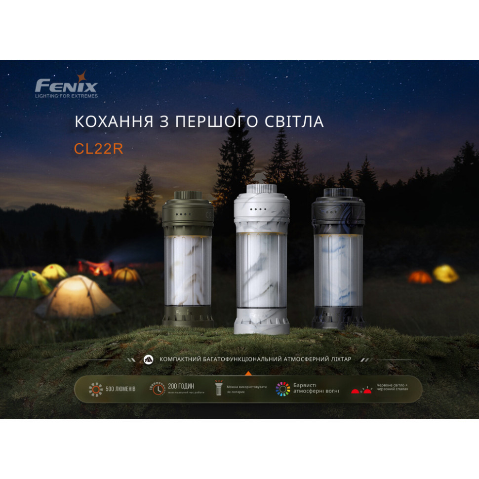 Ліхтар кемпінговий Fenix CL22R, темно-зелений фото 2