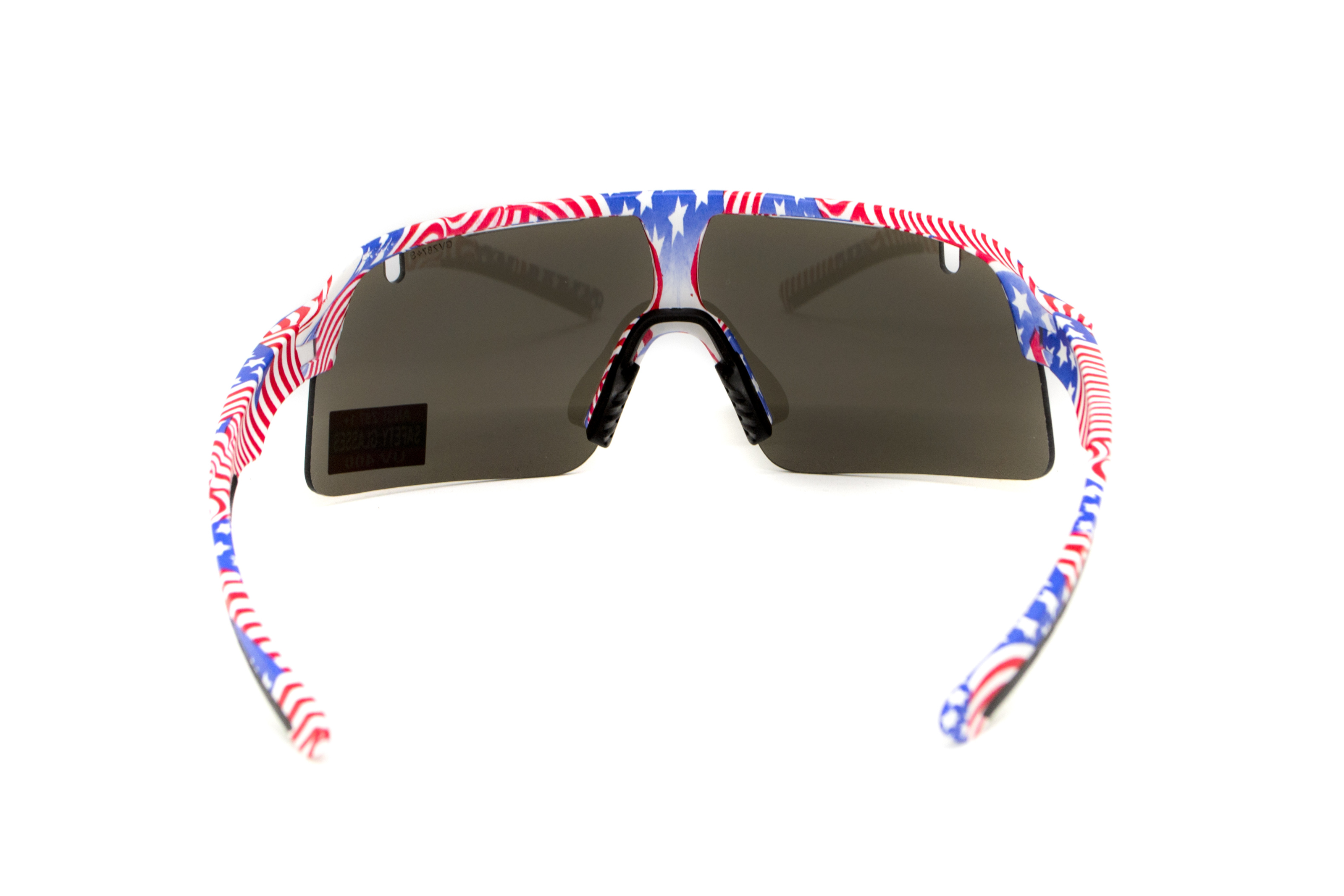 Очки защитные открытые Global Vision Holeshot USA Flag (gray), сірі в оправі прапор США фото 8
