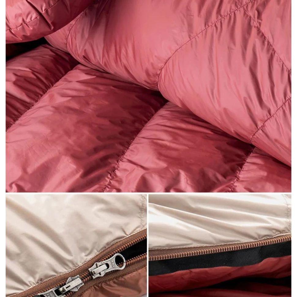 Спальник з натуральним пухом Naturehike Snowbird NH20YD001, p-р M, коричневий 510 г фото 9