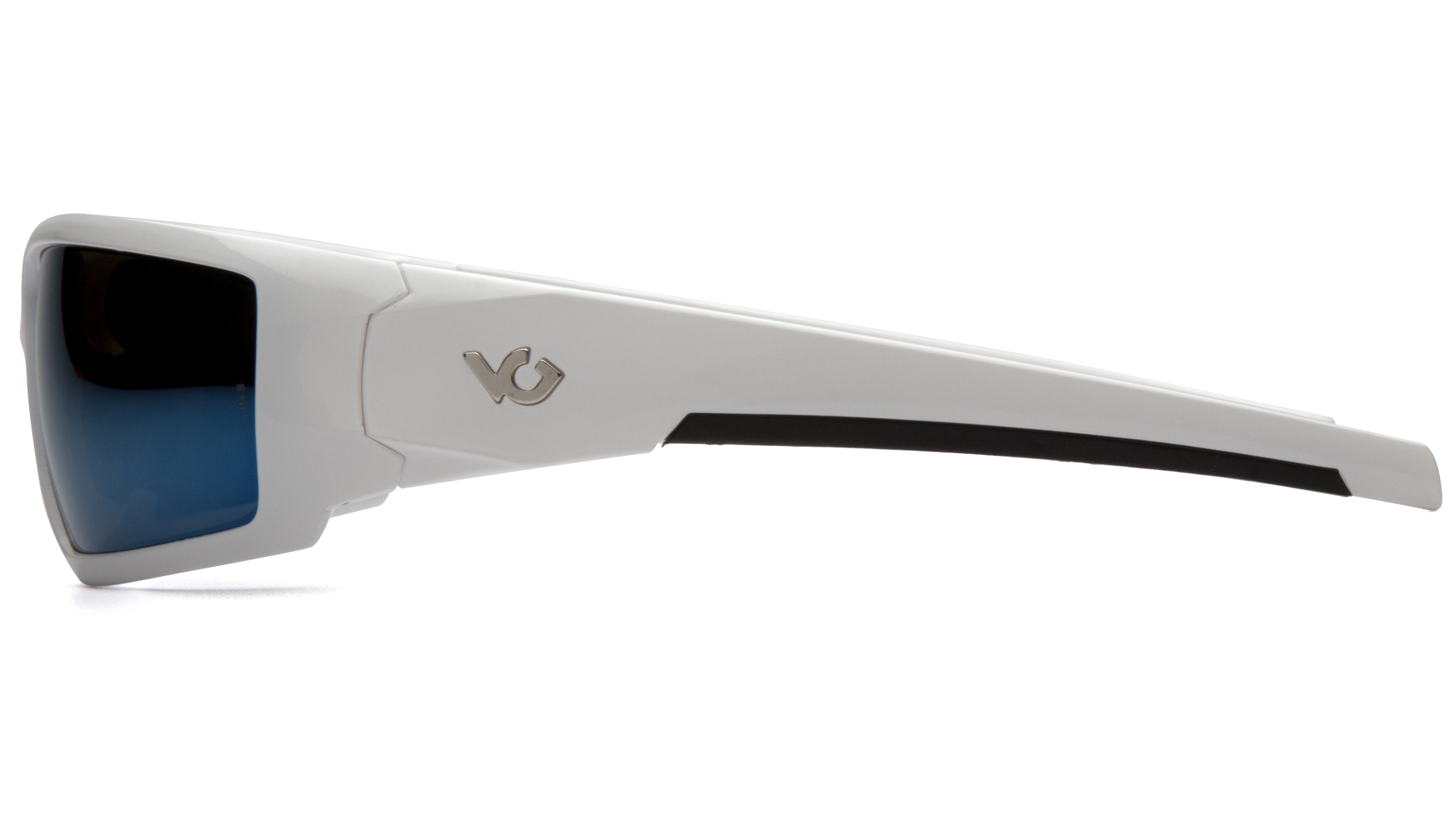 Очки защитные Venture Gear Pagosa White (ice blue mirror) Anti-Fog, зеркальные синие в белой оправе фото 5