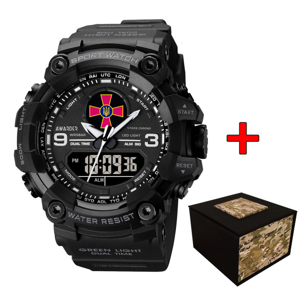 Чоловічий годинник Awarder 001 ЗСУ All Black фото 7