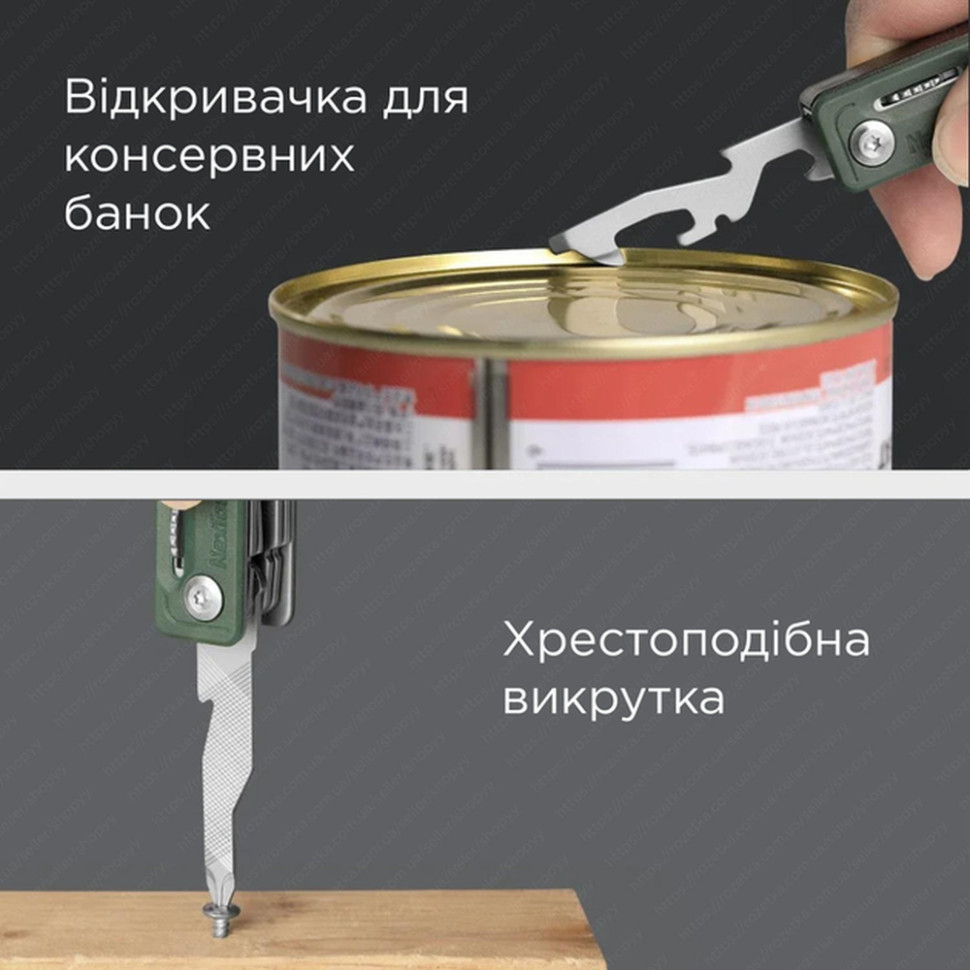 Мультитул NexTool Multi Functional Knife, зеленый фото 5