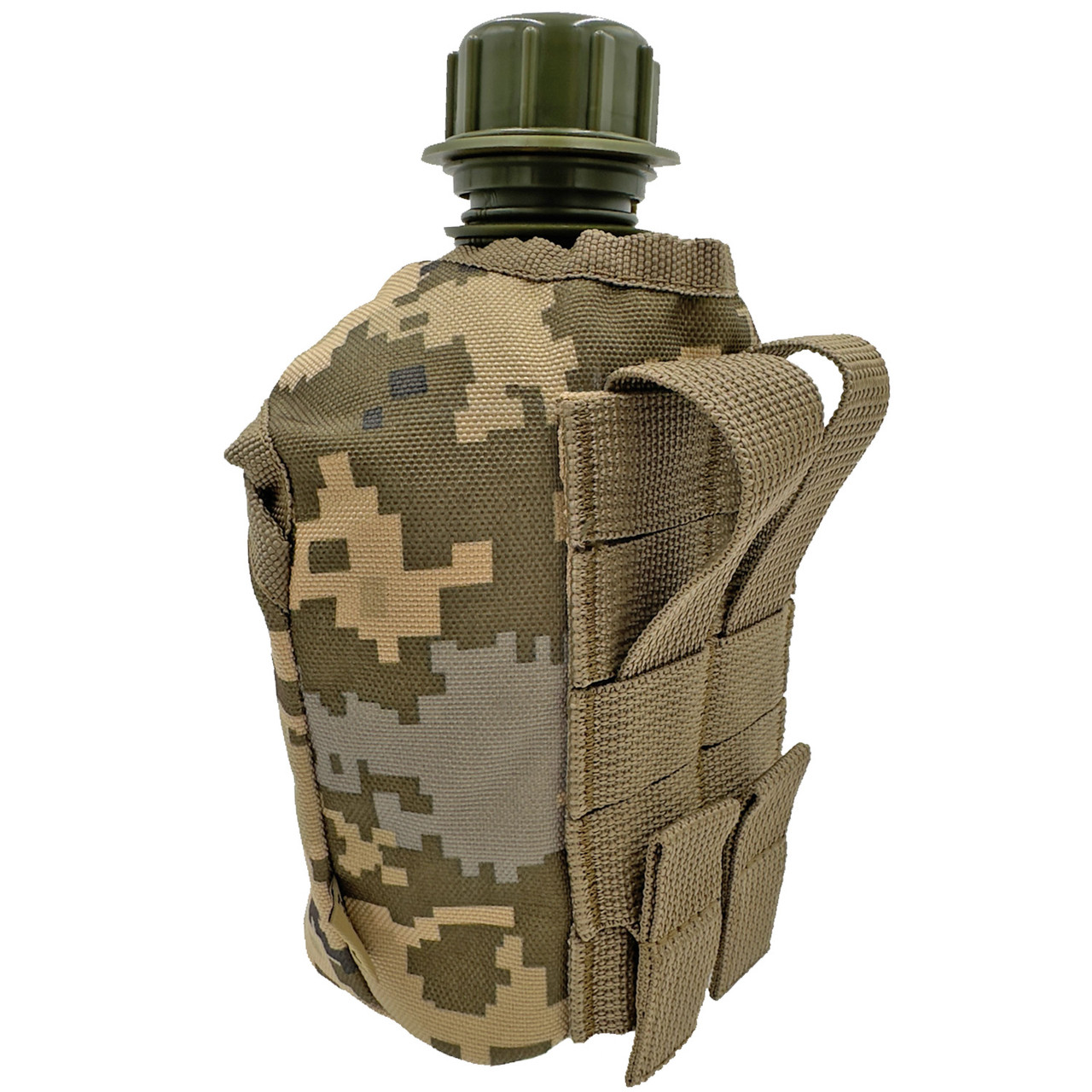 Фляга армейская 1л в чехле Molle Пиксель MELGO (фляга тактическая полевая индивидуальная) фото 6