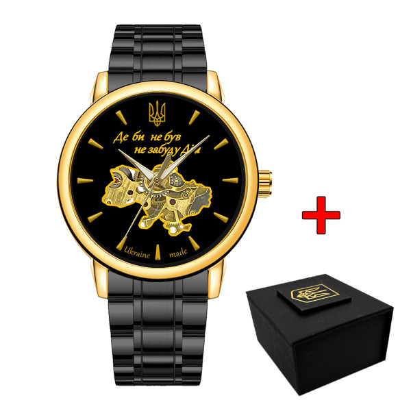 Годинник наручний Awarder 022-3D Black-Gold Automatics Steel Не Забуду Дім фото 8