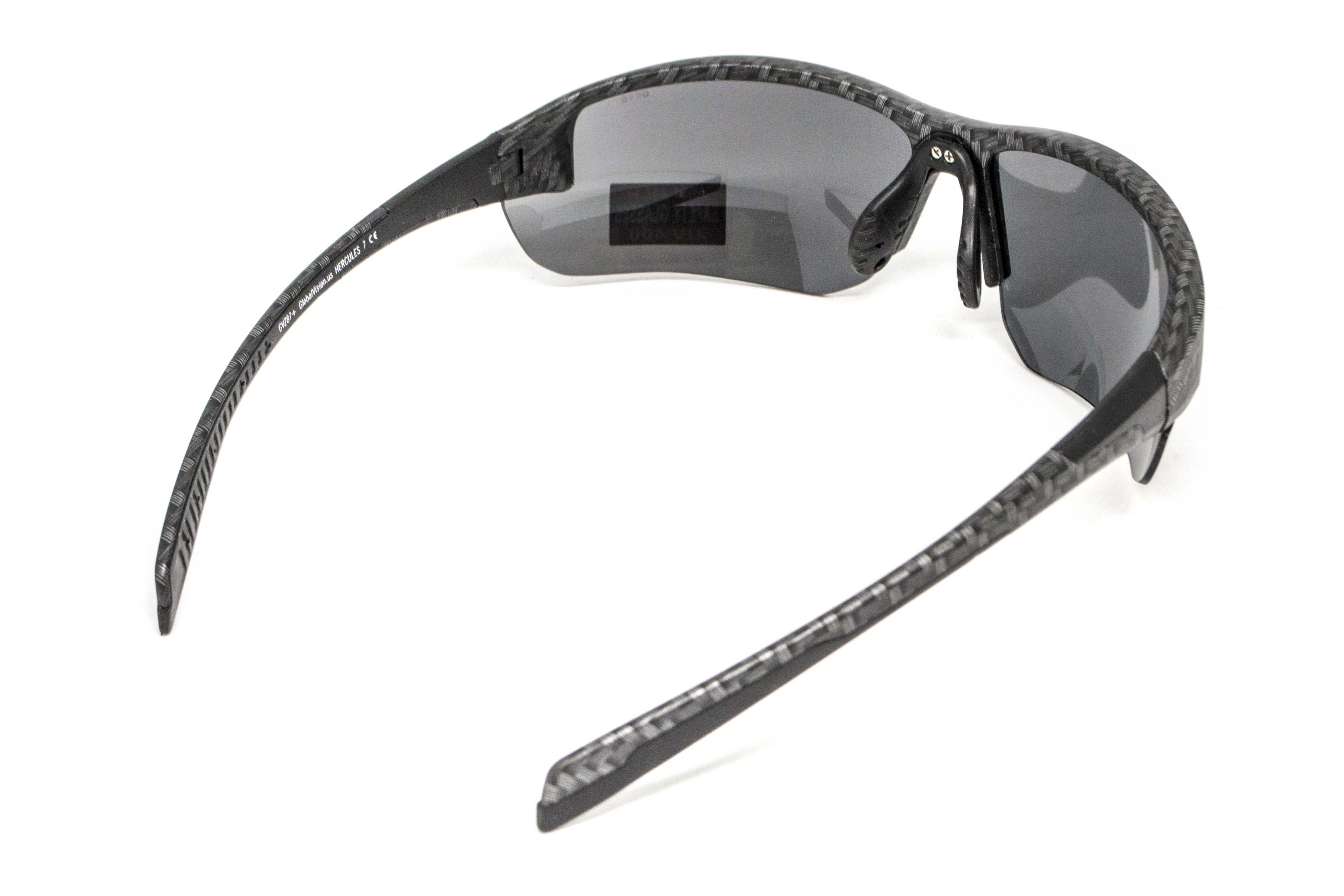 Очки защитные Global Vision Hercules-7 Carbon (flash mirror), зеркальные серые в графитовой оправе фото 5