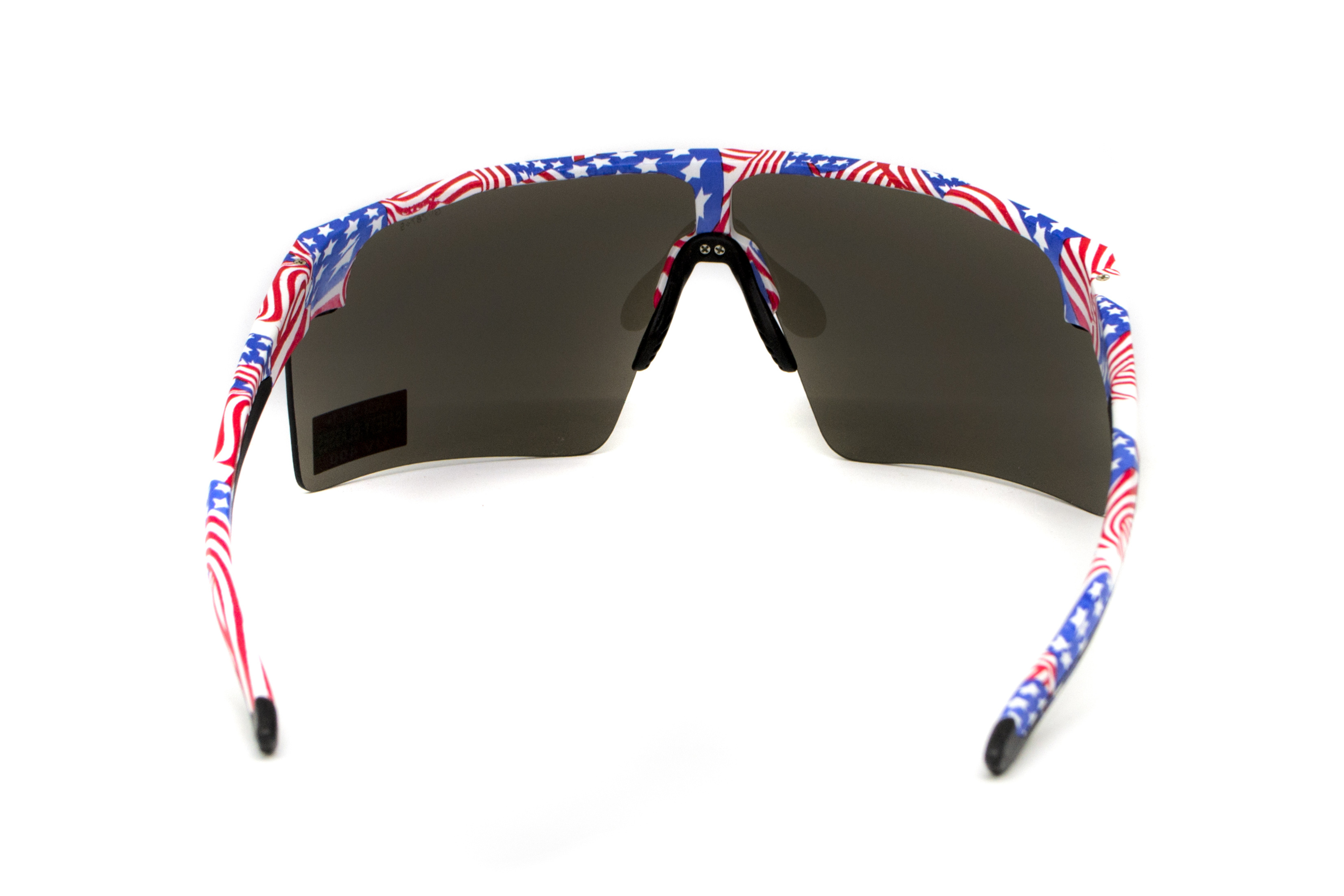 Очки защитные открытые Global Vision Onyx USA Flag (gray), сірі в оправі прапор США фото 7