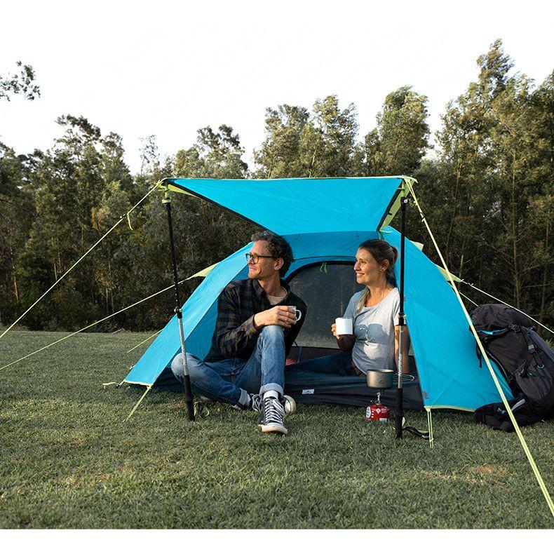 Намет чотиримісний Naturehike P-Series NH18Z044-P 210T/65D, блакитний фото 3