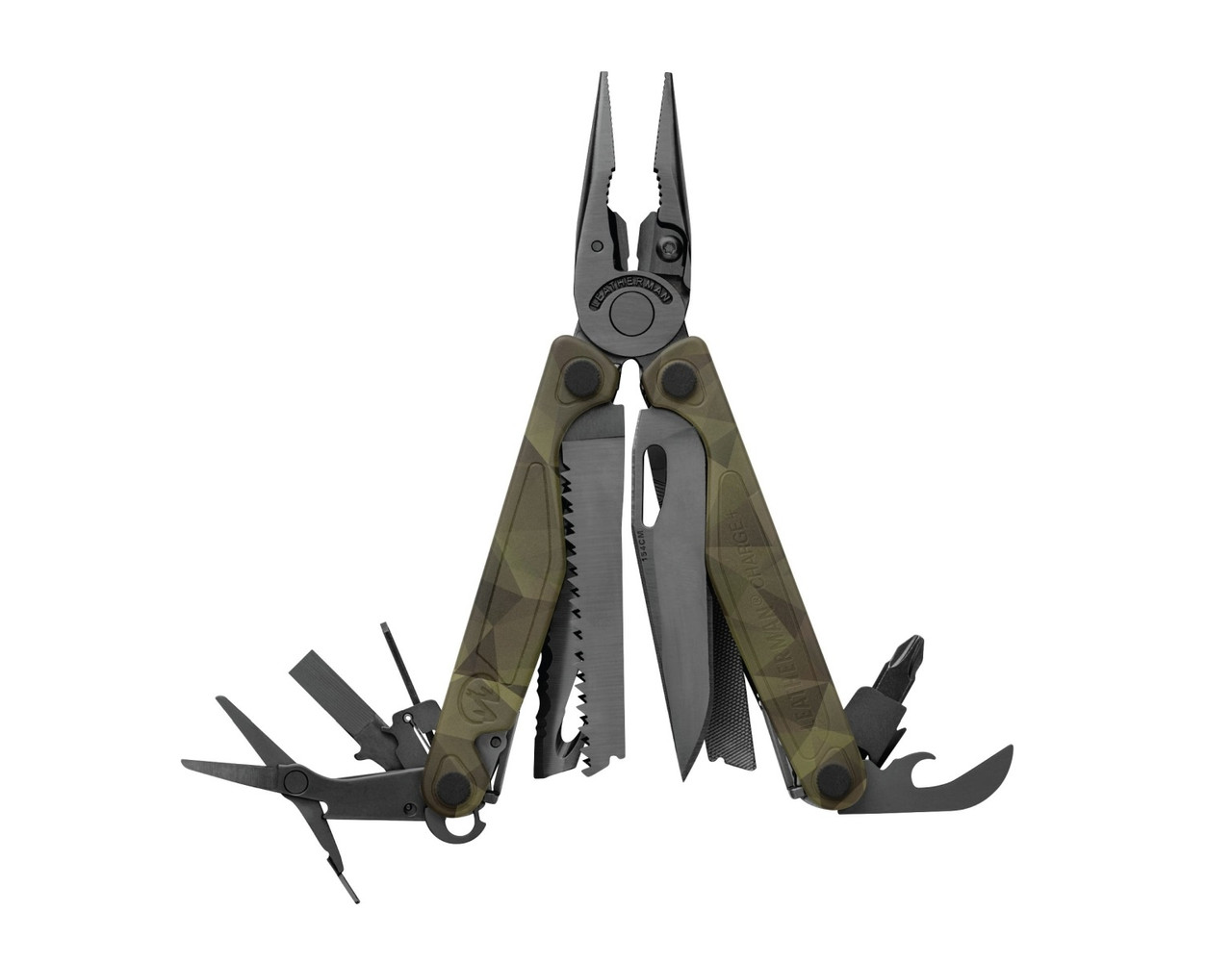 Мульти інструмент LEATHERMAN CHARGE PLUS CAMO FOREST, синтетичний чохол, карт. коробка
