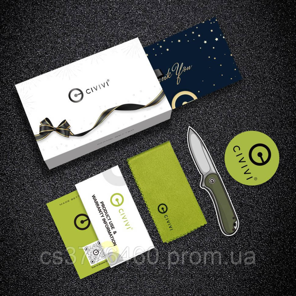 Комплект (ніж складаний, ручка) Civivi StellarQuill Pen & Button Lock Elementum II Knife Combo Gift Pack фото 8