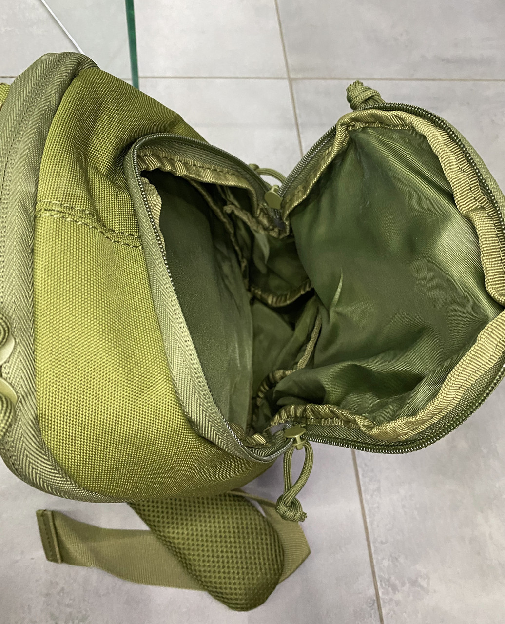 Сумка тактическая с ремнем через плечо, Cordura, Олива, Yakeda, сумка армейская c ремнем через плечо фото 7