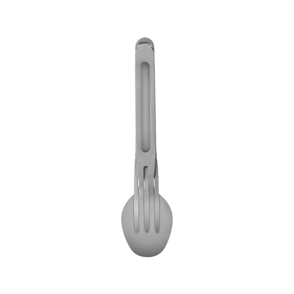 Туристический набор ложка-вилка NexTool Titanium Tableware Set, титан фото 3