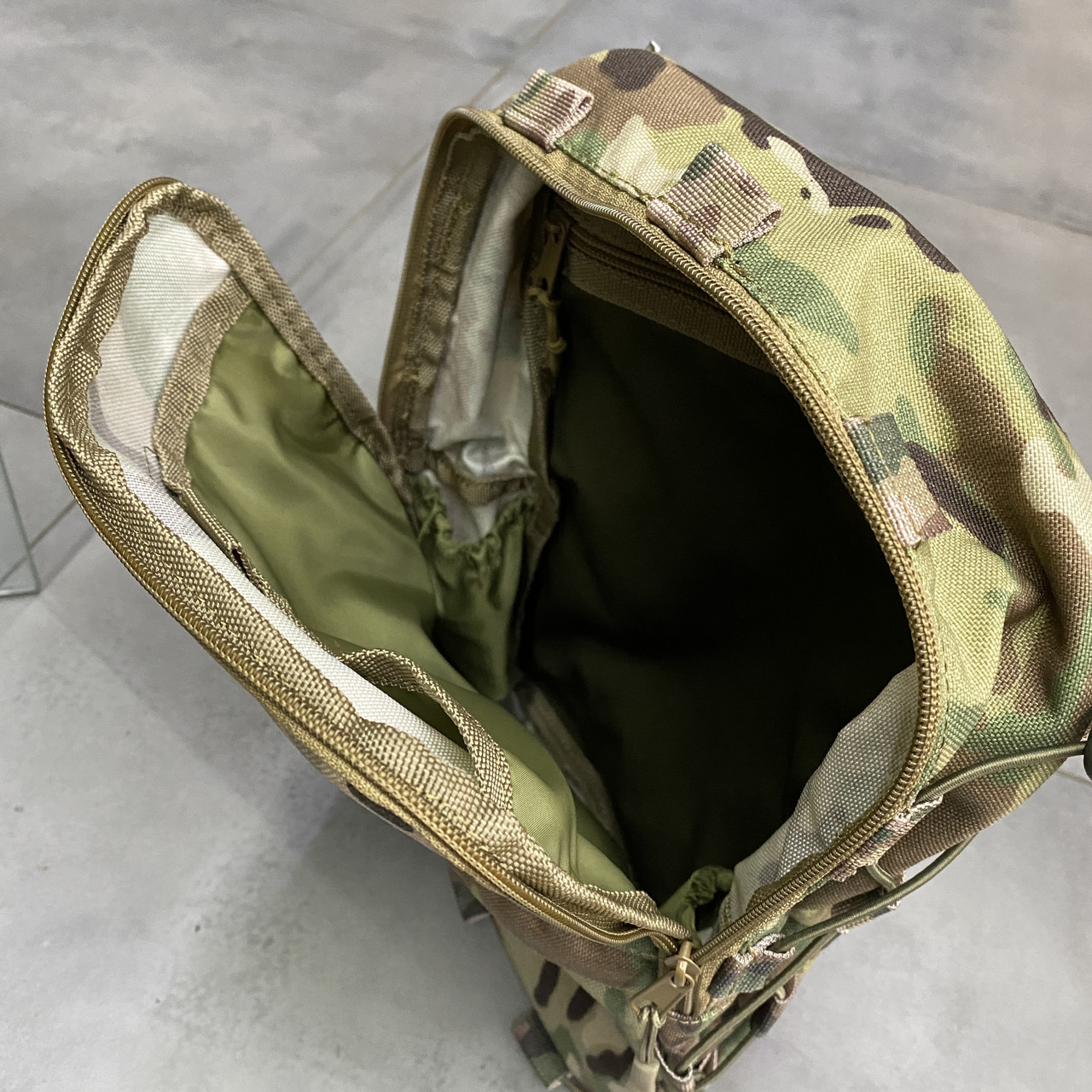 Подсумок-рюкзак сухарный на плитоноску с Молли, Мультикам, Cordura, сумка сухарная тактическая, сумка сухарка фото 6