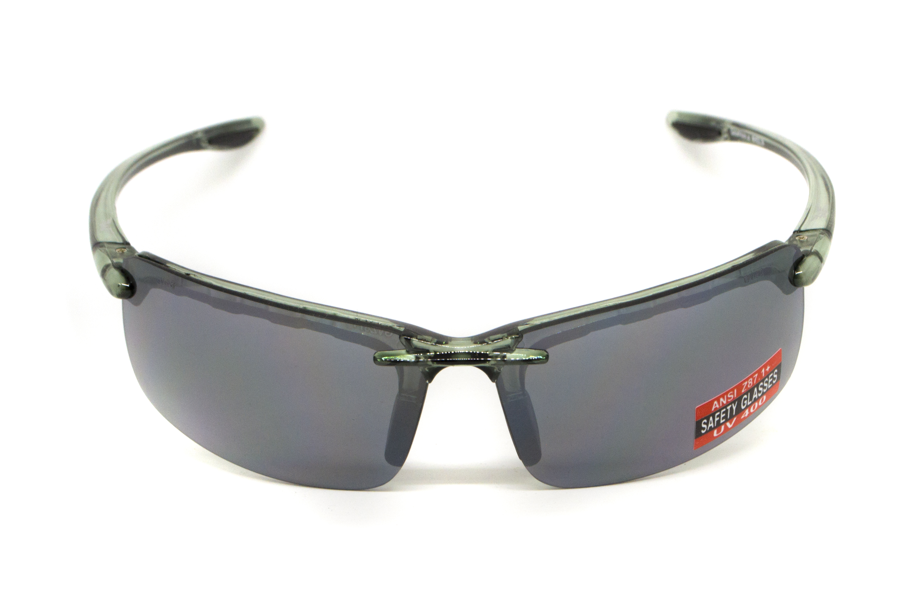 Очки защитные Global Vision Wheelin Crystal Gray (flash mirror) серые зеркальные линзы в полупрозрачной серой оправе фото 3