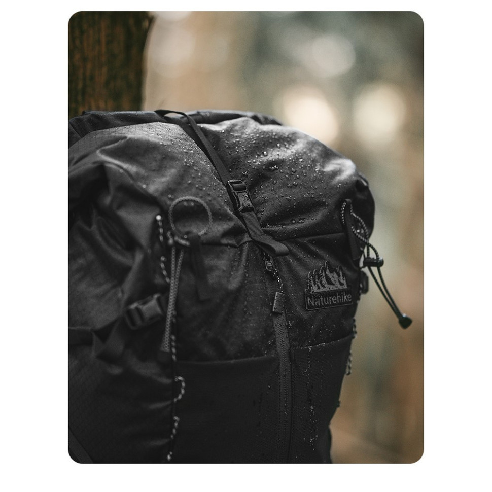 Рюкзак туристичний Naturehike CNK2300016, 30+5 л, чорний фото 3