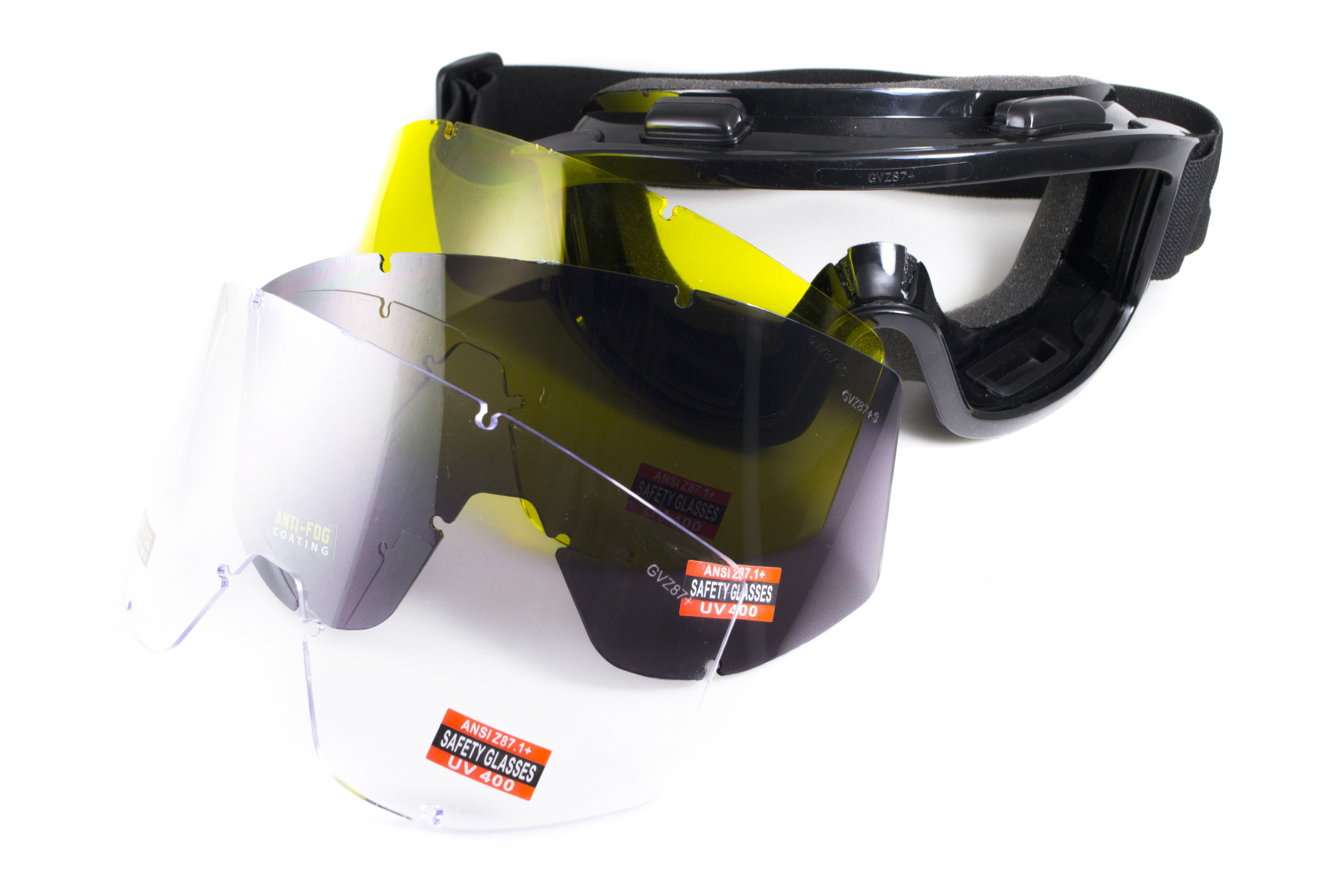 Защитные очки Global Vision Wind-Shield 3 lens KIT Anti-Fog, три сменных линзы фото 3