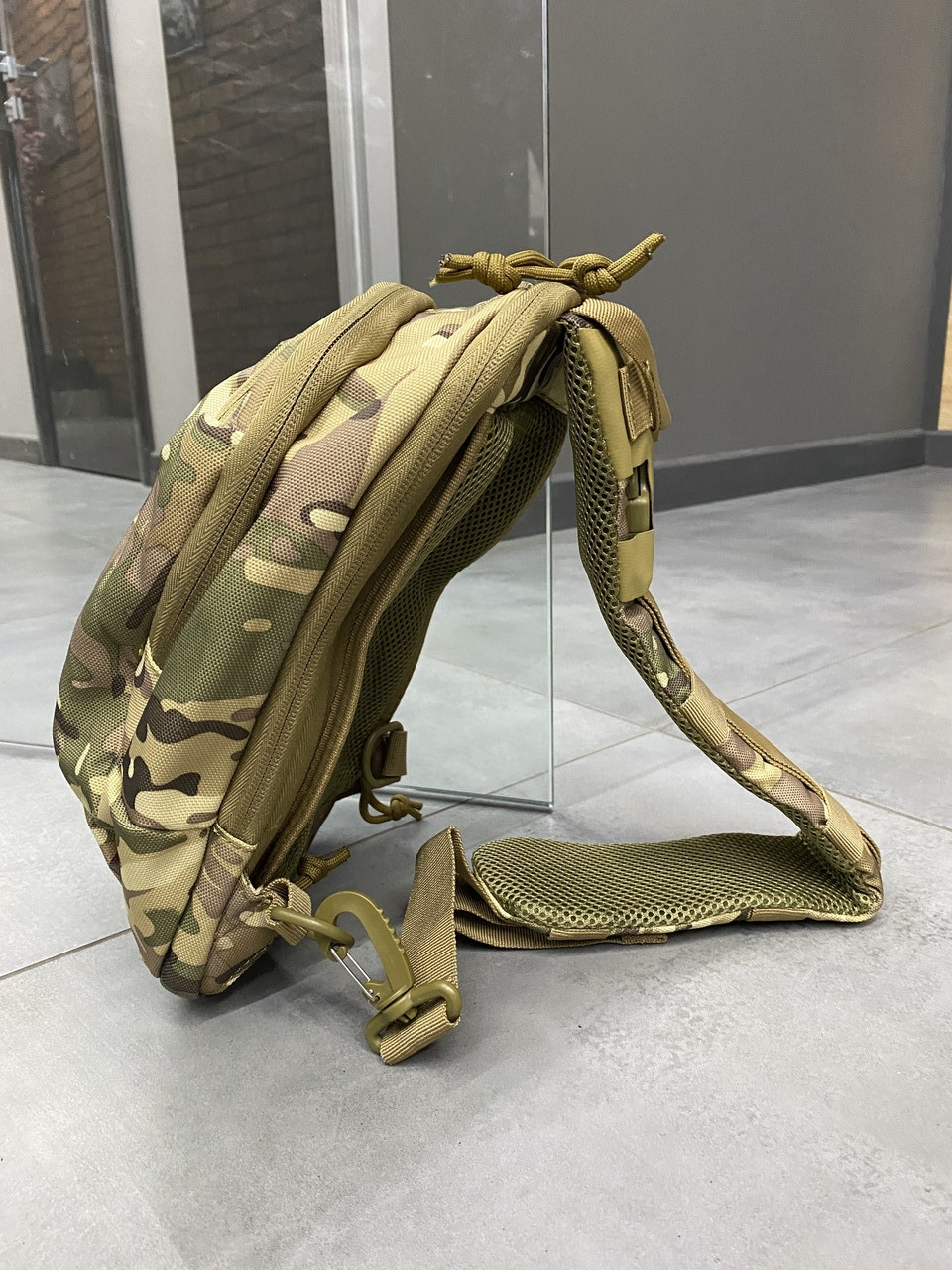 Сумка тактическая с ремнем через плечо, Cordura, Мультикам, Yakeda, сумка армейская c ремнем через плечо фото 8