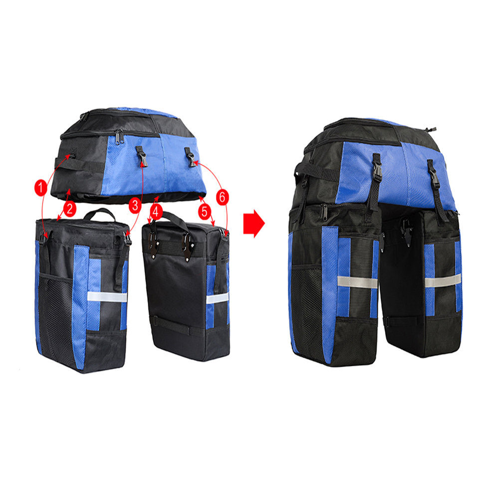 Велобаул Rhinowalk Transformer 3в1 70л E20655 Blue фото 8