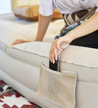 Матрац надувний двомісний з вбудованим насосом Mobi Garden Air Double Bed 35 см NX22663012 sand фото 4