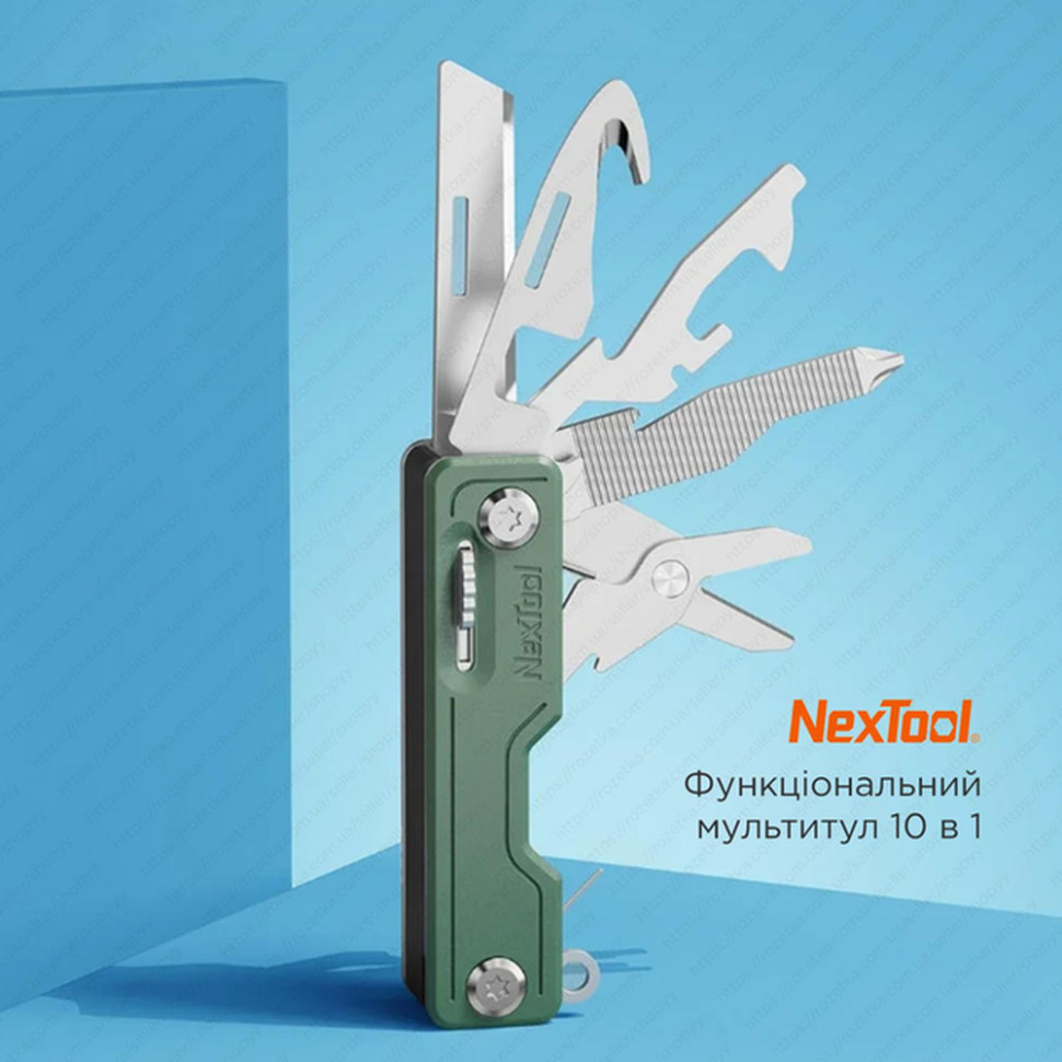 Мультитул NexTool Multi Functional Knife, зеленый фото 8