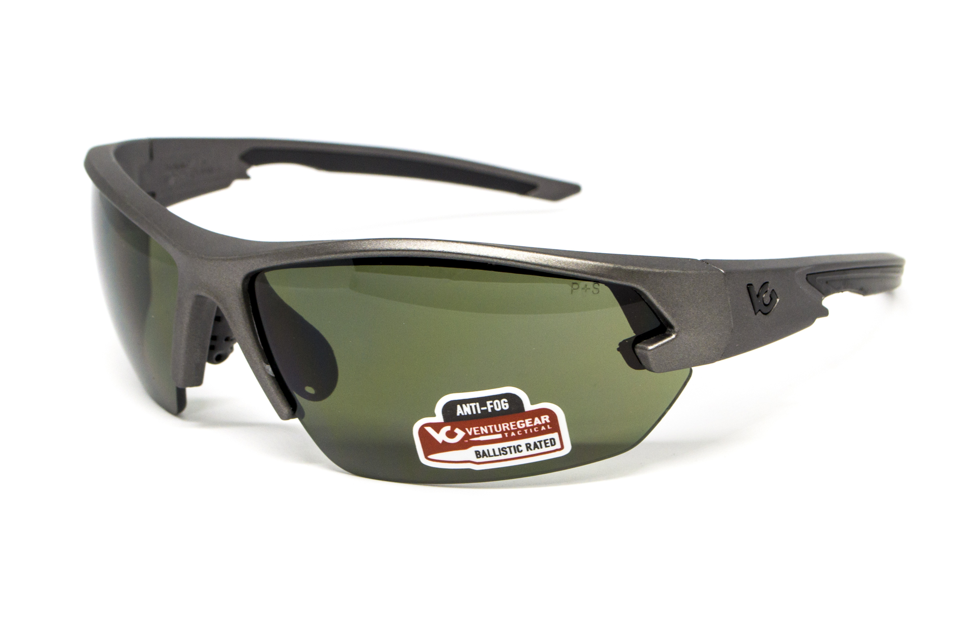 Захисні окуляри Venture Gear Tactical Semtex 2.0 Gun Metal (forest grey) Anti-Fog, чорно-зелені в оправі кольору 