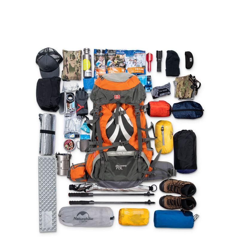 Рюкзак туристичний Naturehike NH70B070-B, 70 л + 5 л, чорний фото 2