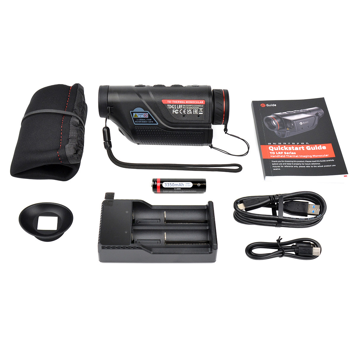 Тепловізор до 2500 м GUIDE TD421 LRF 384x288 25mm З ДАЛЕКОМІРОМ
