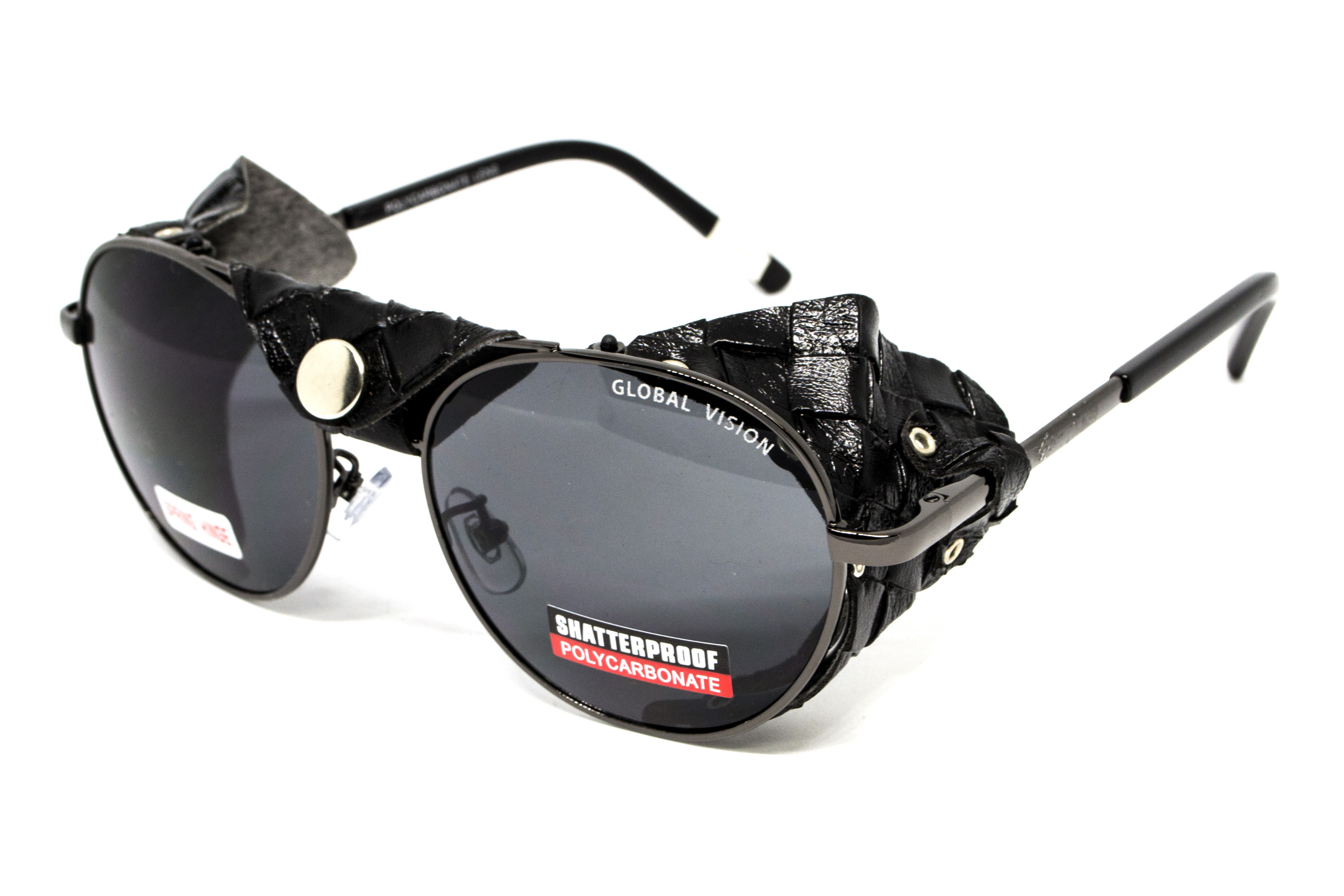 Очки защитные Global Vision Aviator-5 GunMetal (gray), серые в темной оправе со съёмным уплотнителем из синтетитечской 