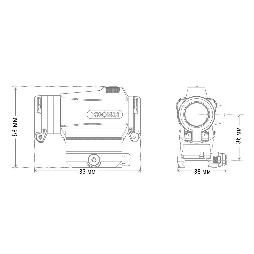 Коліматор HOLOSUN HE515CT-GR фото 6