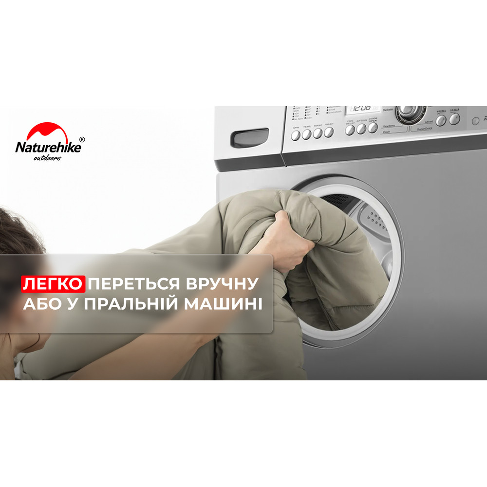 Спальник с капюшоном Naturehike M400 NH20MSD02, (1°C), левый, зеленый фото 9