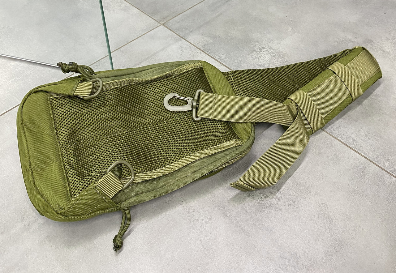 Сумка тактическая с ремнем через плечо, Cordura, Олива, Yakeda, сумка армейская c ремнем через плечо фото 6