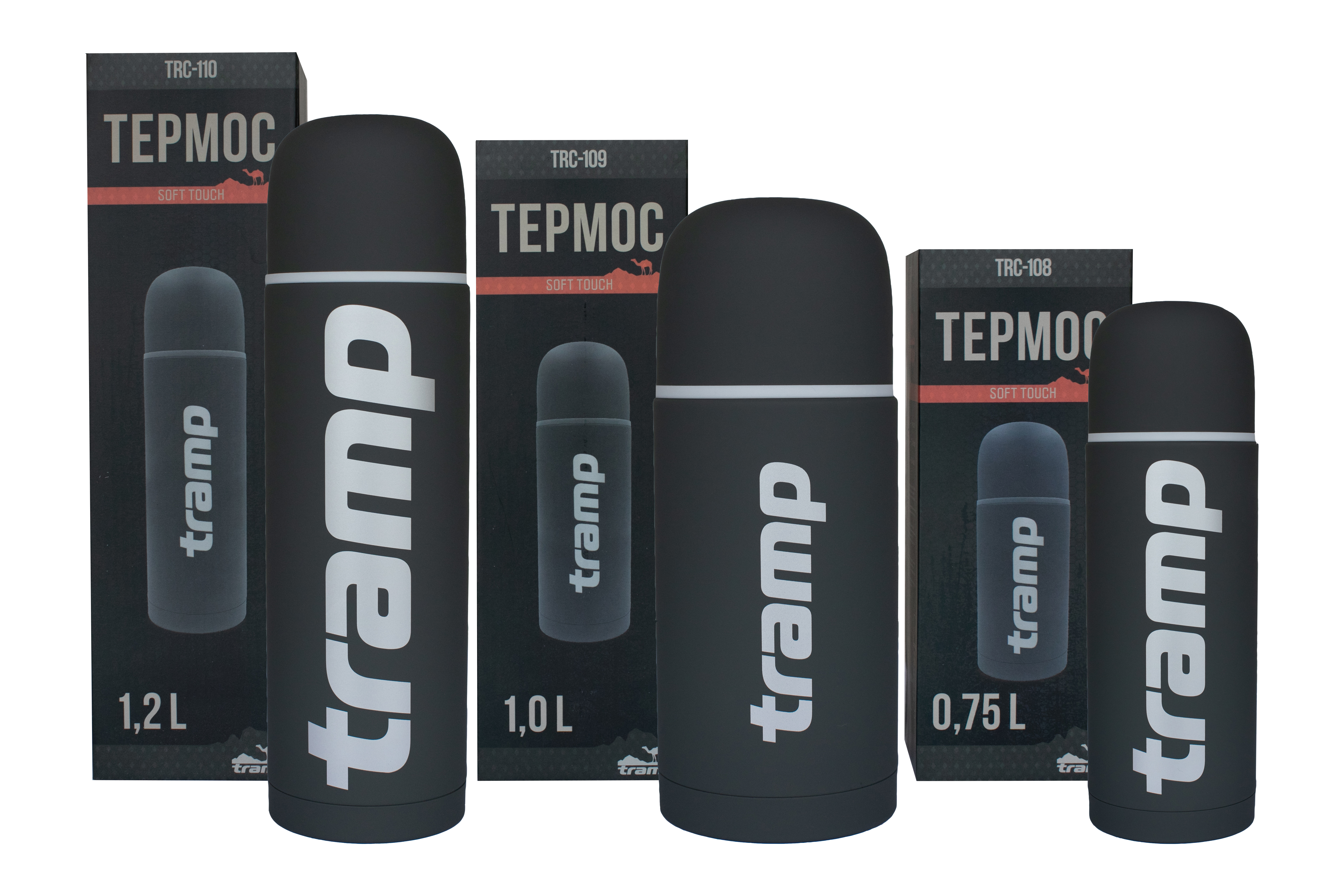 Термос TRAMP Soft Touch 0,75 л, Сірий фото 7